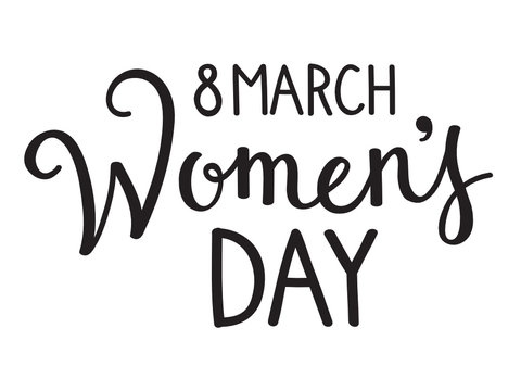 8 March - WOMEN’S DAY Hand Lettering Icon