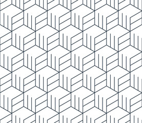 Black line pattern on white, seamless backdrop, minimalistic design