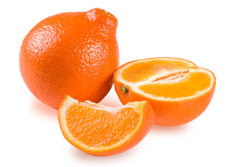 Mandarin or Mineola isolated on white background