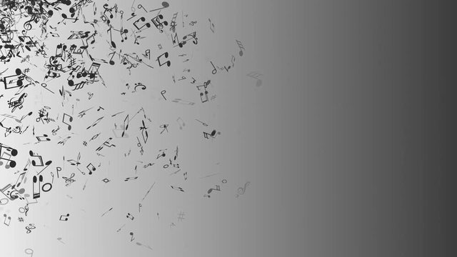 Abstract Background with Colorful Music notes