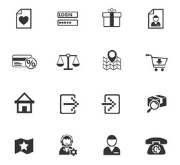 e-commerce interface icon set