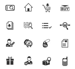 e-commerce interface icon set