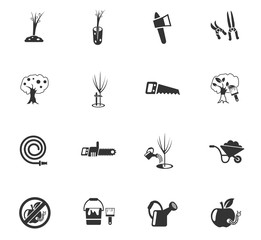 Obraz premium gardening icon set