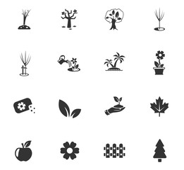 plants tools icon set