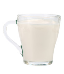 glass of milk isolated on white background