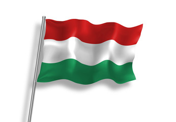 Drapeau de Hongrie en qualité vectorielle 