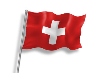 Drapeau de Suisse en qualité vectorielle 