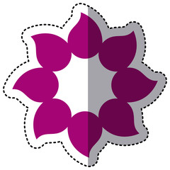 purple flower with pointed petals icon, vector illustraction design