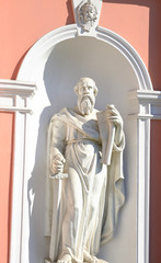 Statue of Apostle Paul with a sword.