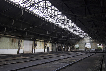 Railroad workshop maintenance hangar