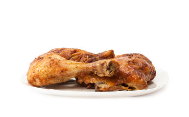 Baked chicken on a plate