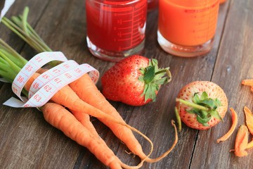 Strawberry and carrot juice
