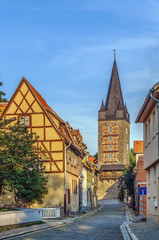 Obraz premium Schreckensturm tower, Quedlinburg, Germany