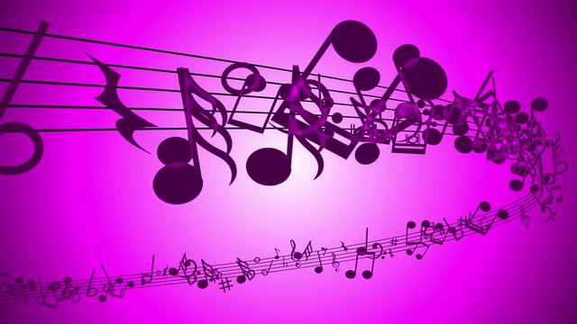 Abstract Background with Colorful Music notes