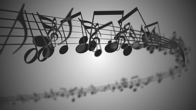 Abstract Background with Colorful Music notes
