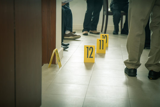 evidence marker with law enforcement background