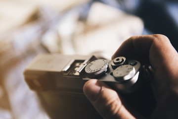 Man holding a camera