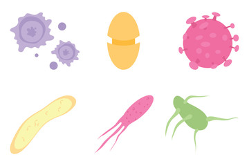 Set of animals in the form of a notepad sheet, vector illustration on a white