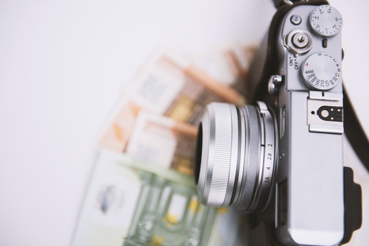 Earning money from photography - visual concept.