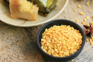 dough wrapped in banana leaves