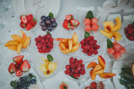fruit on the buffet table