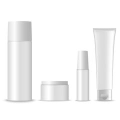 Collection of blank cosmetic preparations template