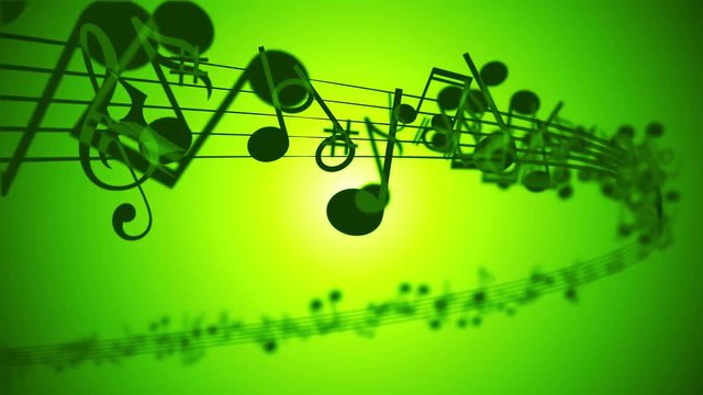 Abstract Background with Colorful Music notes
