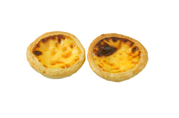 cheese cake tart on  white background