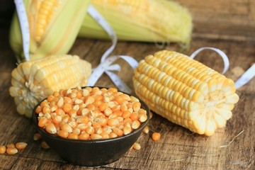 sweet corn with dried seed