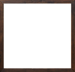 Wood frame isolated on white