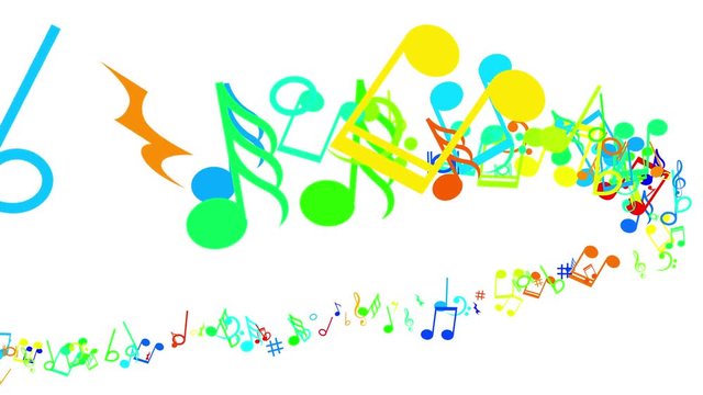 Abstract Background with Colorful Music notes