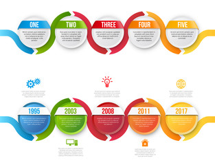Infographics with steps or options