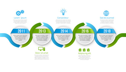 Infographics with steps or options