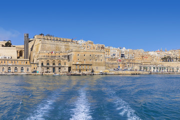 Malta Valletta Fort Lascaris Battery / Lascaris War Rooms - Lift - Sea View