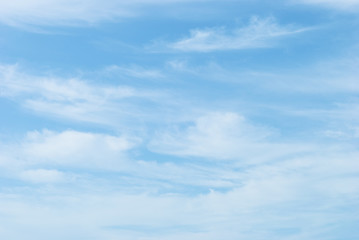 Sky is covered by cirrus clouds as haze