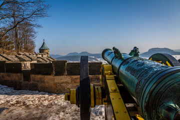 Kanone auf der Festung Königstein/Sachsen