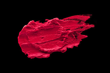 Pink lipstick smudge