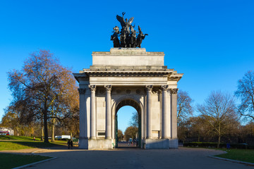 Fototapeta na wymiar Wellington Arch in London, UK
