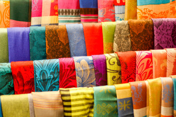 Scarves in the market