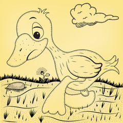 sad and lonely ugly little duck