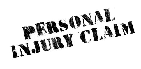 Personal Injury Claim rubber stamp. Grunge design with dust scratches. Effects can be easily removed for a clean, crisp look. Color is easily changed.