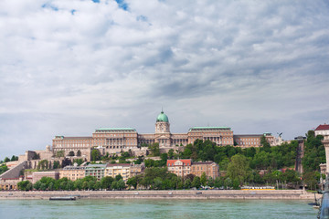 Budapest Royal Castle. View of the palace on the other side of the river. Hungary