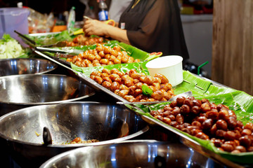 thai food for sale in market