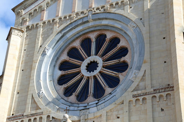 Rose window of the Basilica of San Zeno in Verona Italy with the