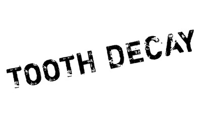 Tooth Decay rubber stamp. Grunge design with dust scratches. Effects can be easily removed for a clean, crisp look. Color is easily changed.