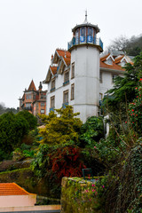 Sintra on a foggy and rainy day, Sintra, Portugal