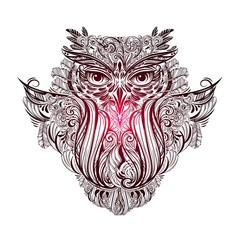 vector Owl tattoo