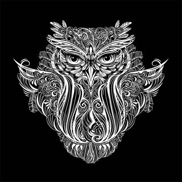 vector Owl tattoo