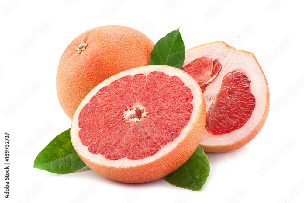 Canvas Prints Orange grapefruit on white