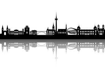 Fototapeta premium Wuppertal Silhouette